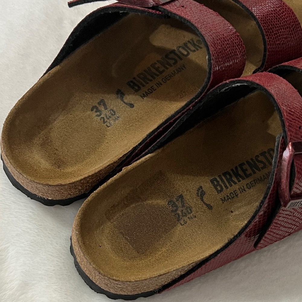 Birkenstock Burgundy Double-Strap Sandals size 37 - Picture 3 of 8